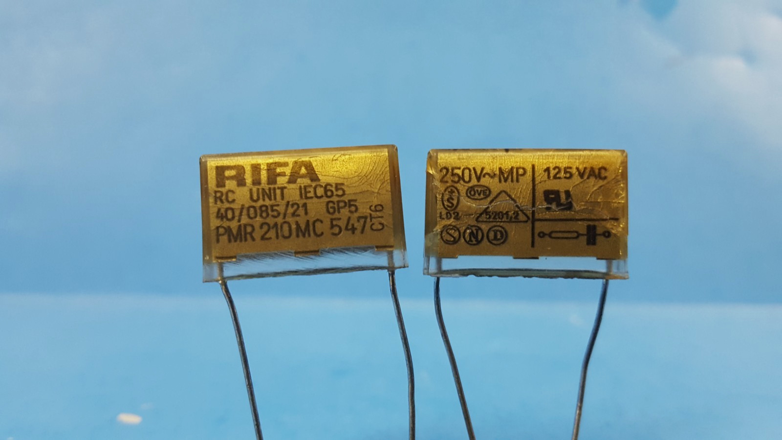 2pcs- Filter RC, PMR210MC5470M100, RIFA, 100OHM, 0.047UF Film Capacitor, 250V