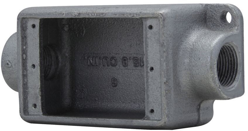 Crouse Hinds FDC1, 1-Gang, 1/2″ Hub, Iron Alloy, Deep, Cast Device Box, 1pc