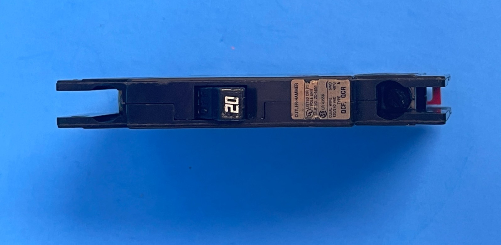 Cutler-Hammer QCR1020 20A 1-Pole 120/240V Circuit Breaker