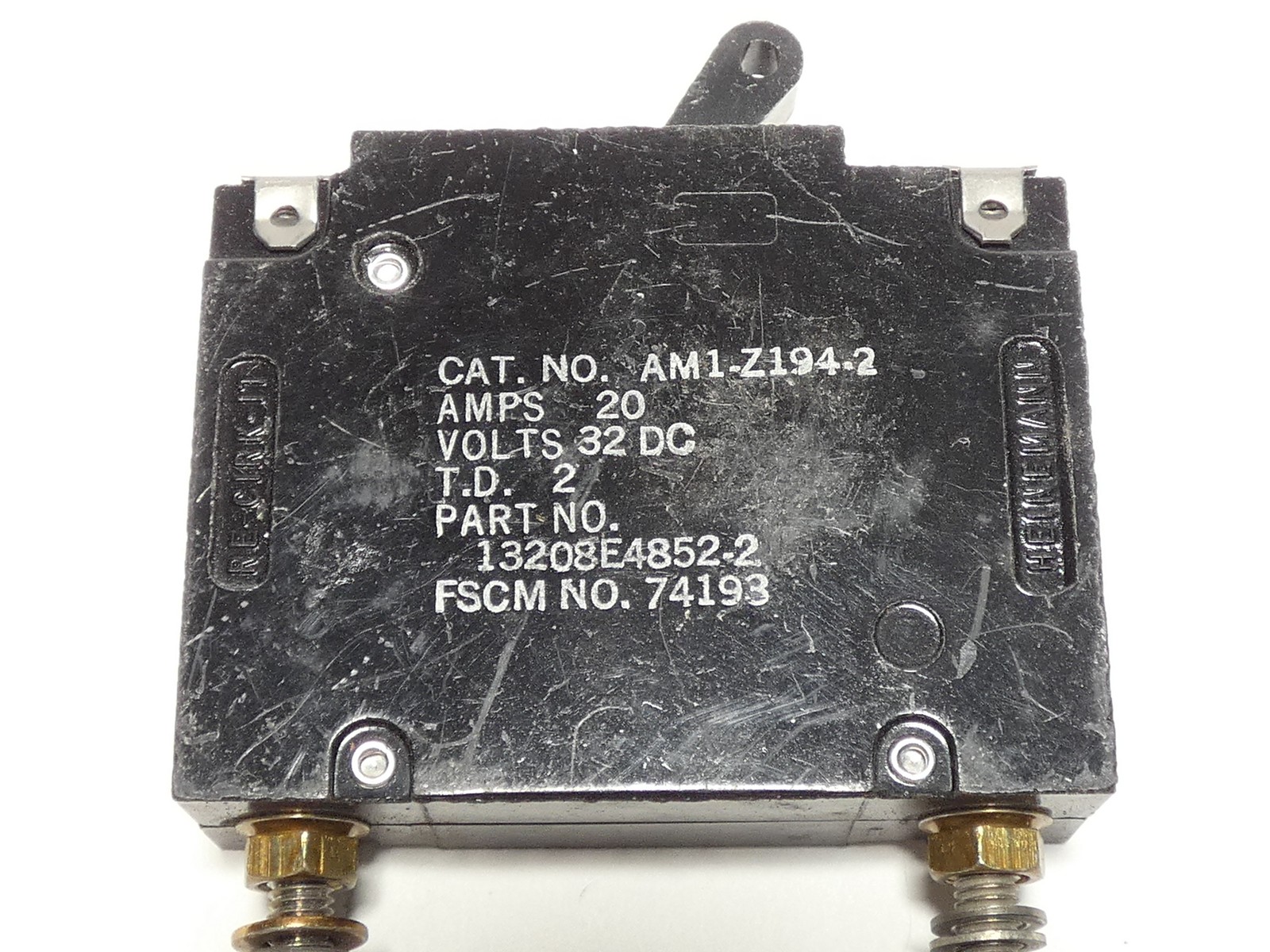 *Lot of 2* Heinemann AM1-Z194-2 Circuit Breaker 20A 32VDC