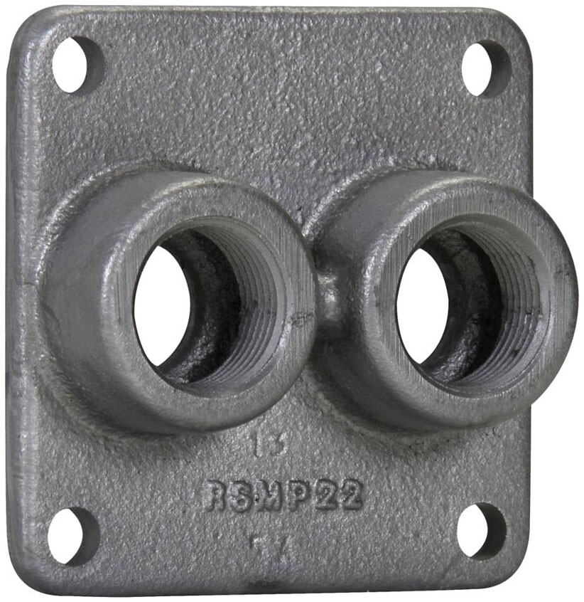 Crouse-Hinds RSMP11, 4-1/2″ x 4″, 1/2″ Hub, Iron, Junction Box Hub Plate, 1pc