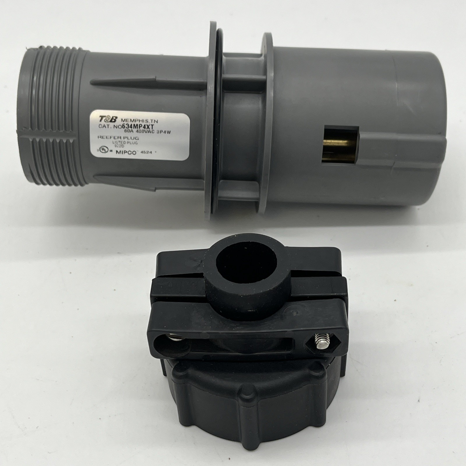 ABB THOMAS & BETTS 634MP4XT Reefer Plug 60A 480VAC 3/4 I.D. Cable Bushing