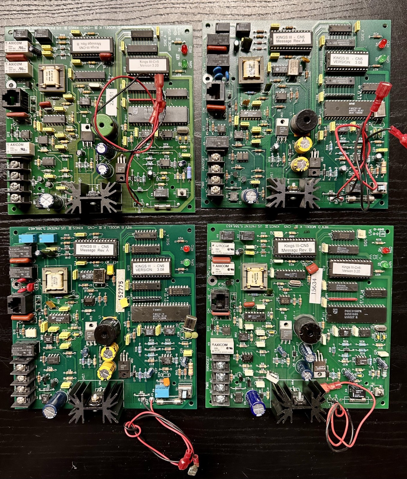 Kings III CN5 Elevator Emergency Phone Control Board Rev A/B Lot of 4
