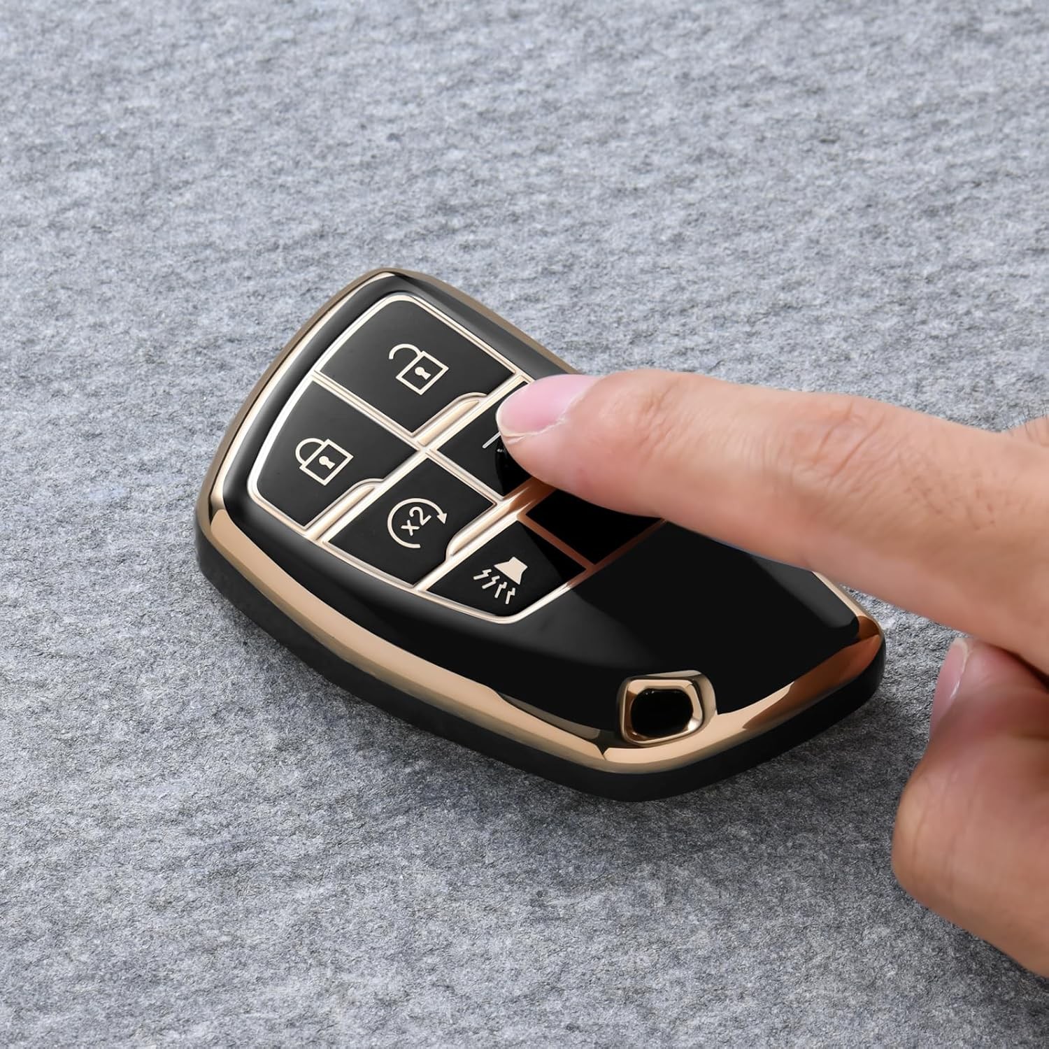 Premium Soft TPU Key Case Cover for 2021-2025 Suburban Tahoe Yukon Key Fob