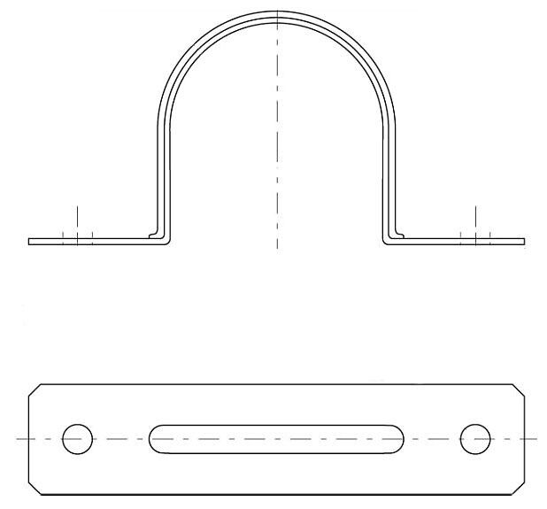 Gibson Stainless 3150-2, 1-1/2″, 316 Stainless Steel, 2-Hole, Conduit Strap, 1pc