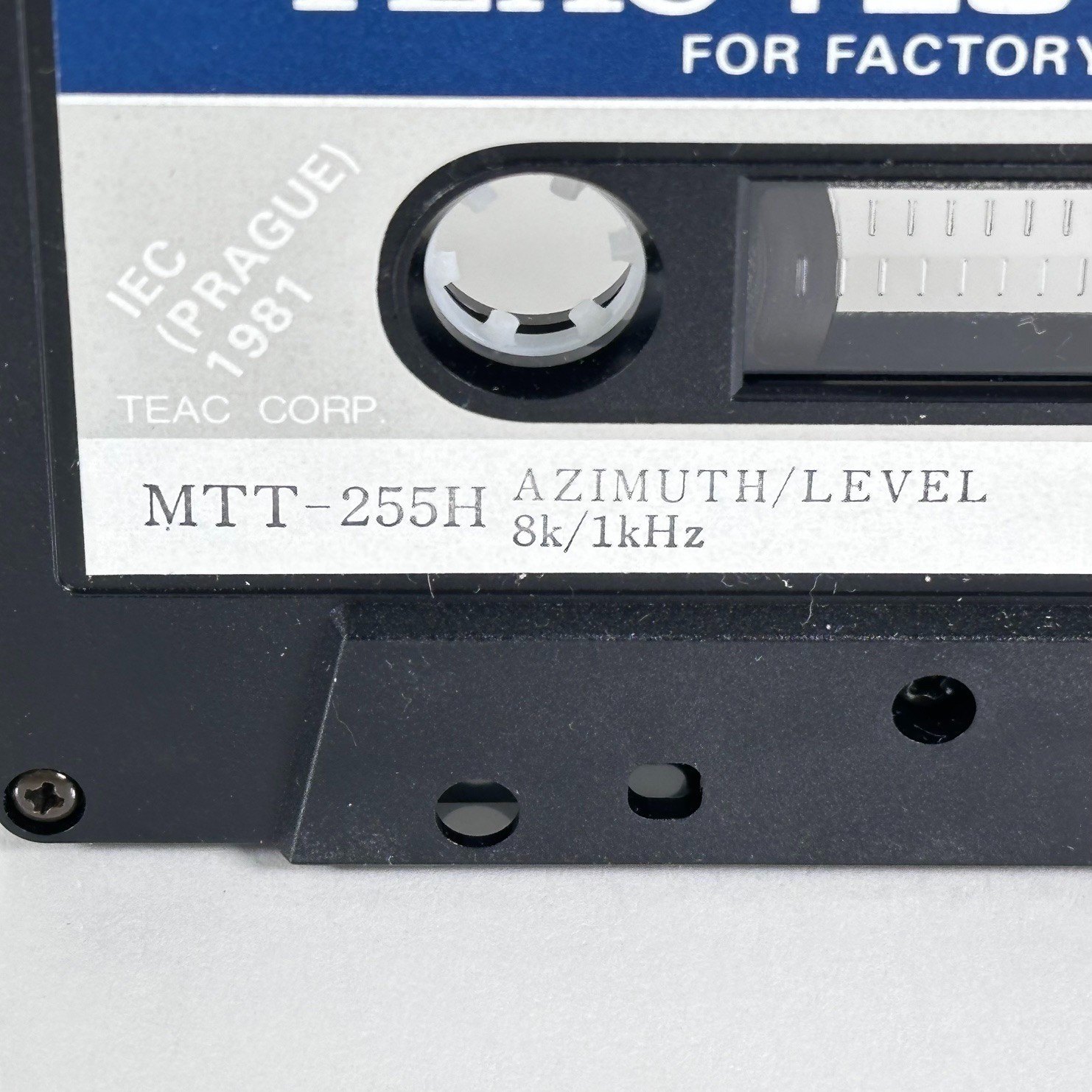 TEAC MTT-255H Azimuth/Level 8K/1kHz Test Tape Vintage