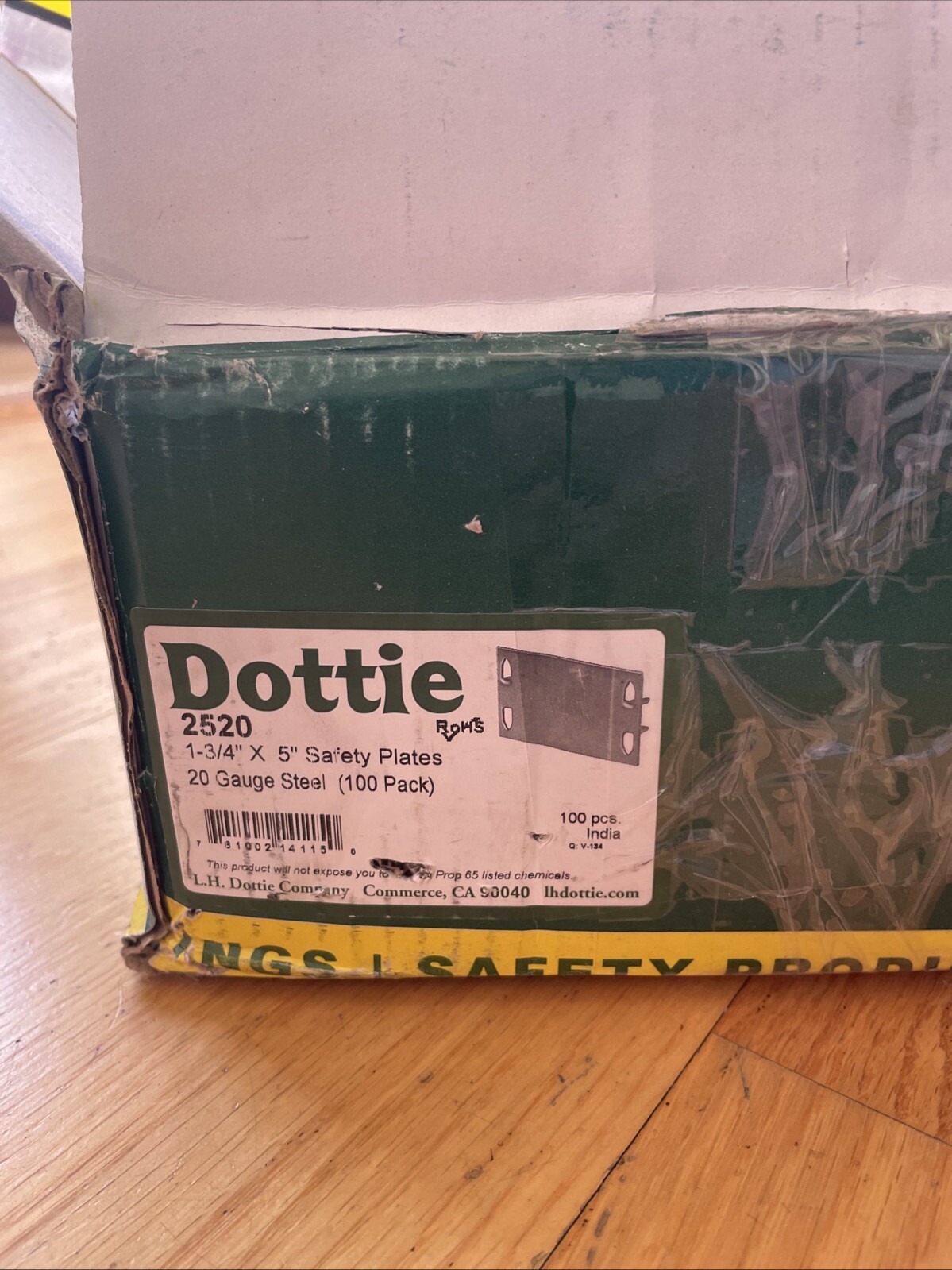 LH Dottie 2520 1-3/4” X 5” Safety Plates – 100 Pack