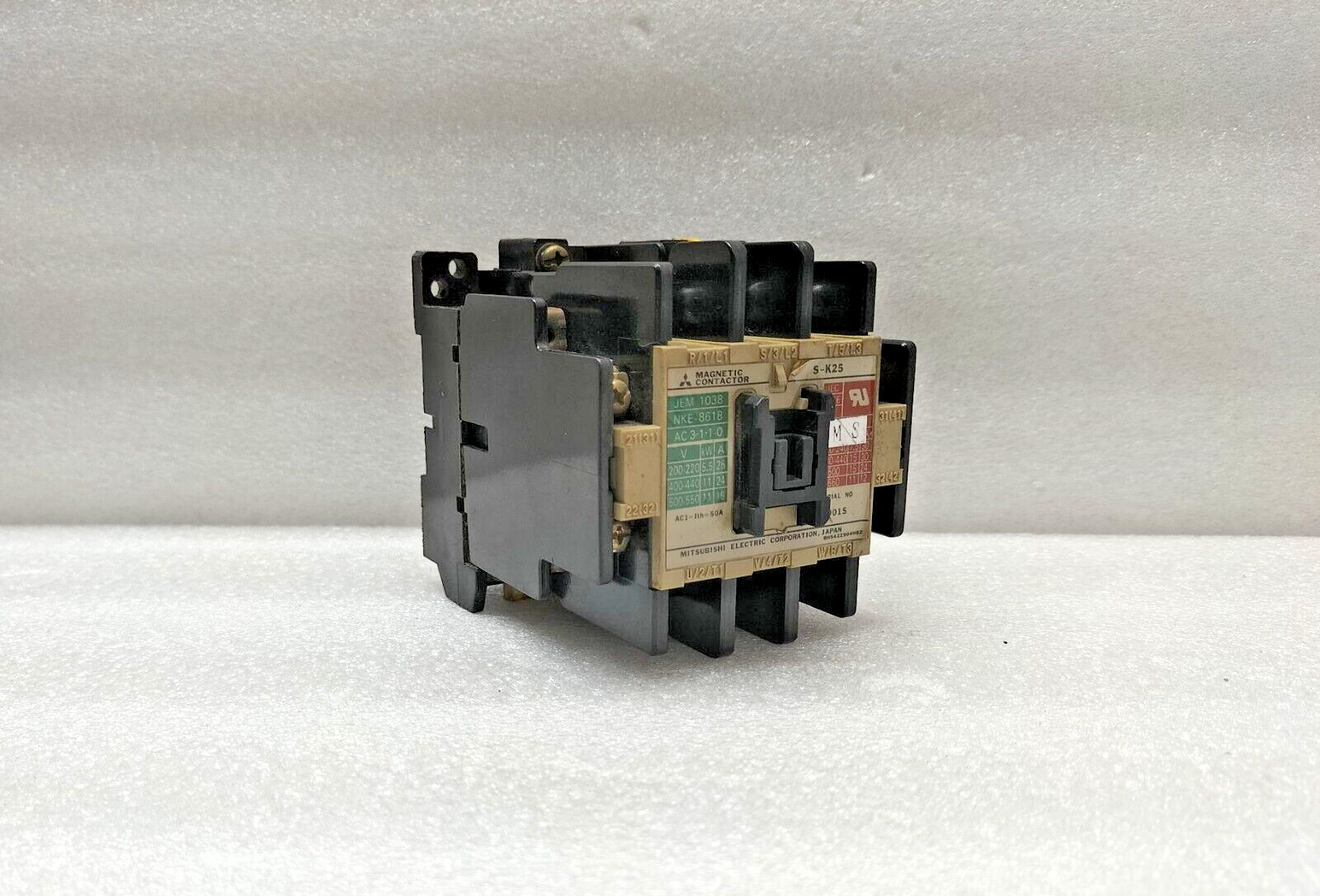 MITSUBISHI ELECTRIC JEM 1038 MAGNETIC CONTACTOR S-K25 200-220 VAC