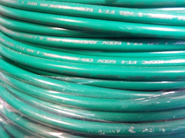 MTW MACHINE TOOL PRIMARY 10 AWG GAUGE GREEN GROUND WIRE 100′