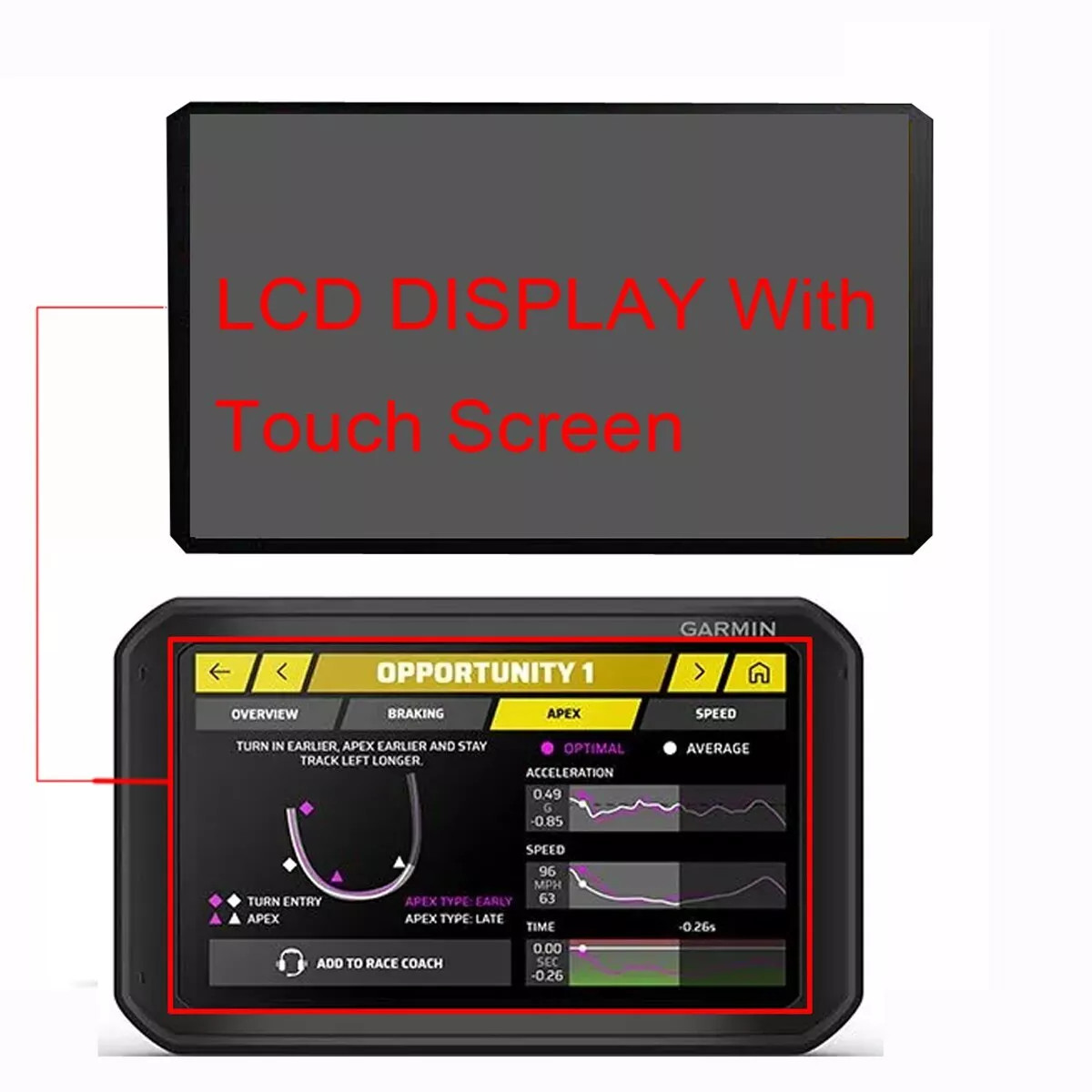 LCD For Genuine GARMIN CATALYST GPS Replacement LCD Display Screen Touch Screen