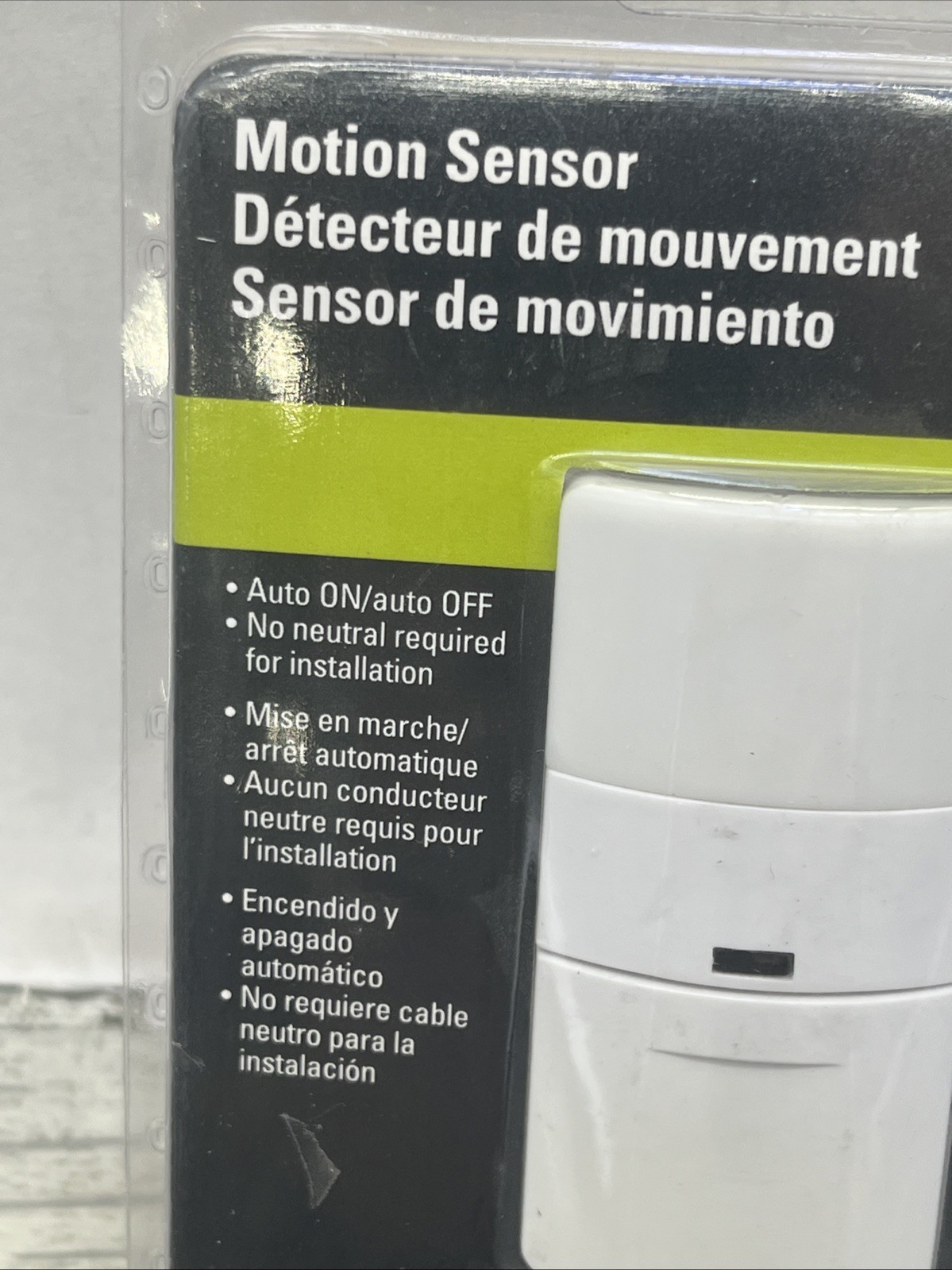 EATON Motion Sensor Auto On/Off, Single Pole & 3 Way, White, OS306U. {25}.