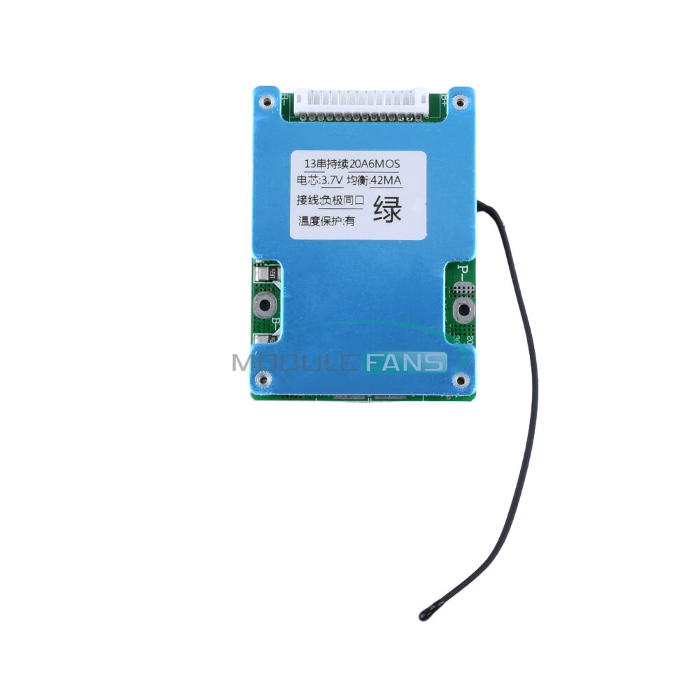 13S 48V 20A 30A Same Port Battery Protection Board for 18650 Li-ion Battery