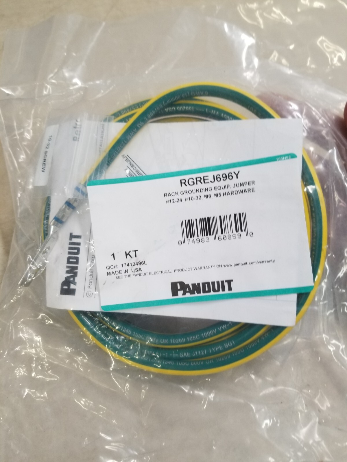 Panduit RGREJ696Y Rack Grounding Jumper Kit