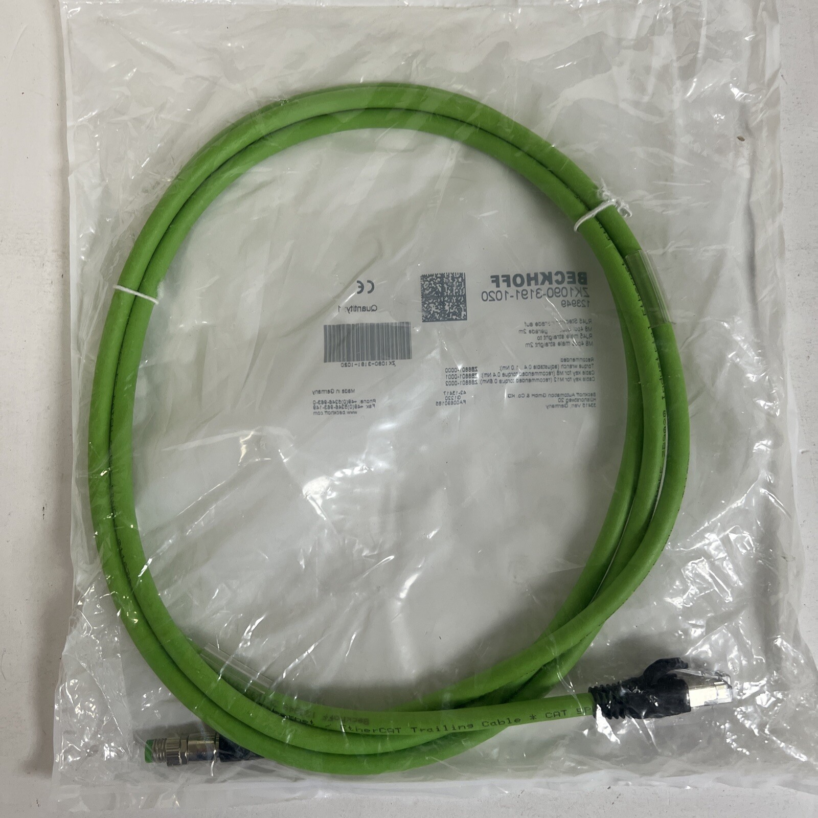 Beckoff ZK1090-3191-1020 2m Length Genuine Germany New