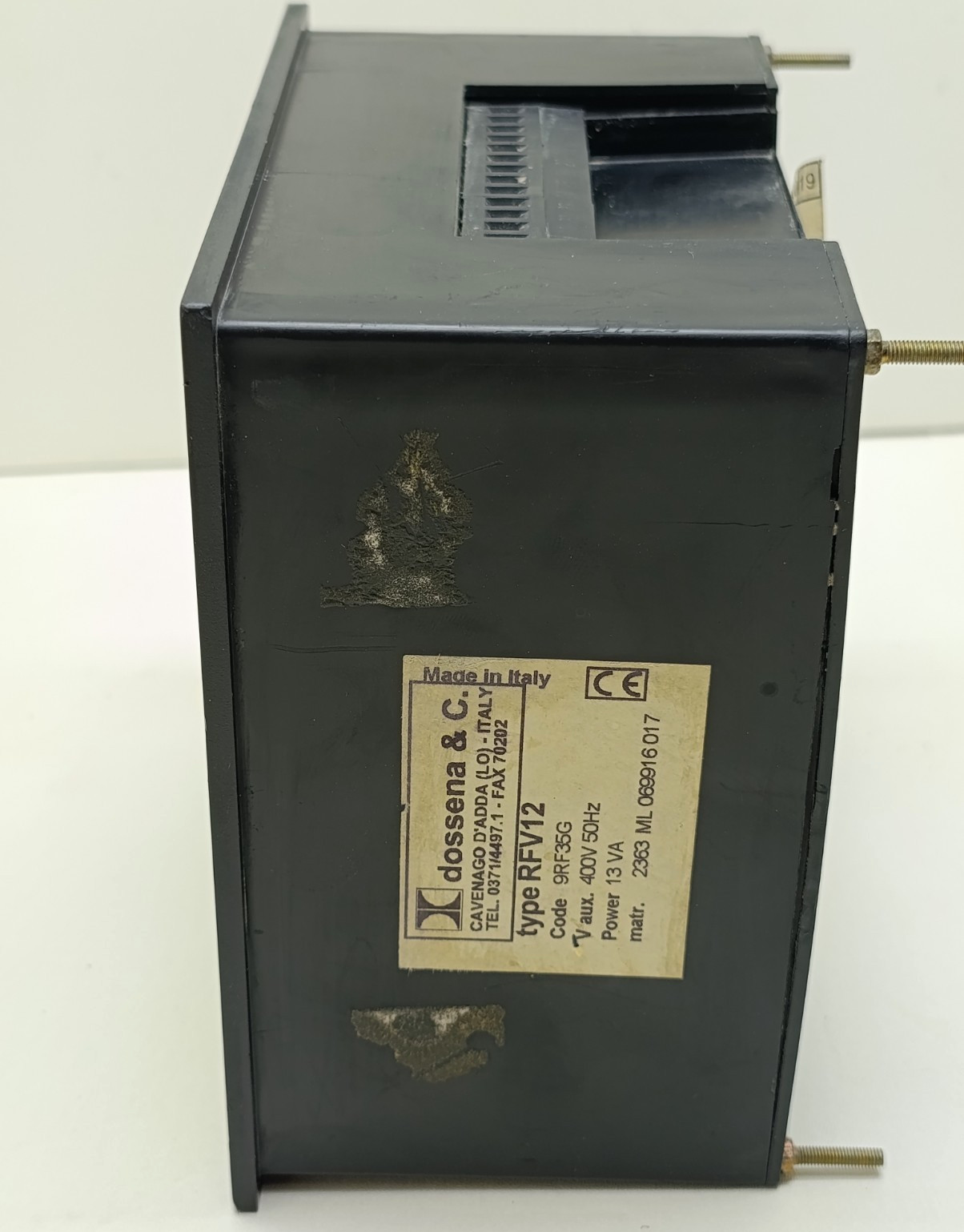 Dossena & C. Automatic Power Factor Regulator Type RFV12 Correction / 400V 50Hz