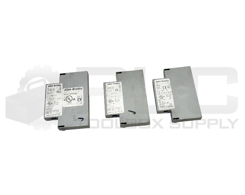 LOT OF 3 ALLEN BRADLEY 100-S /B CONTACT BLOCK 600VAC 10A