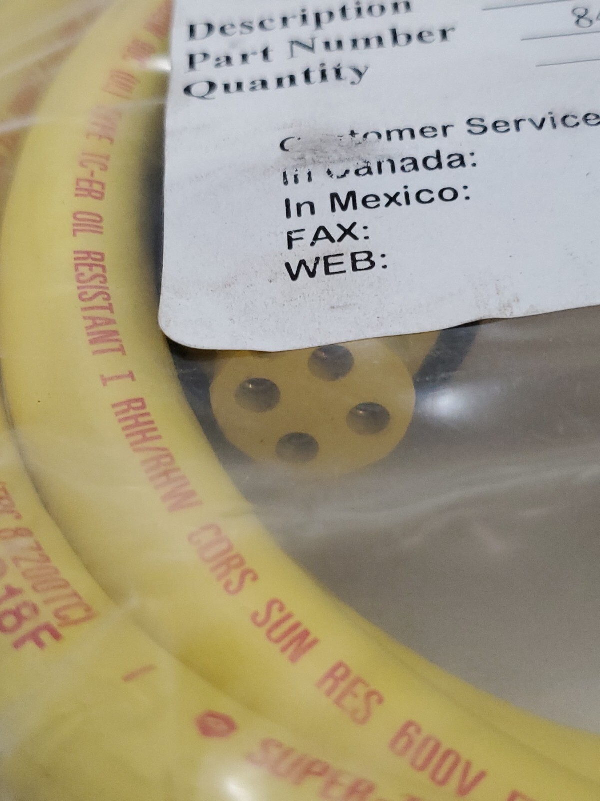 *NEW* TPC Wire & Cable 84295N Rev-C 4P M/F 6’ Super-Trex 12AWG Quick Connects