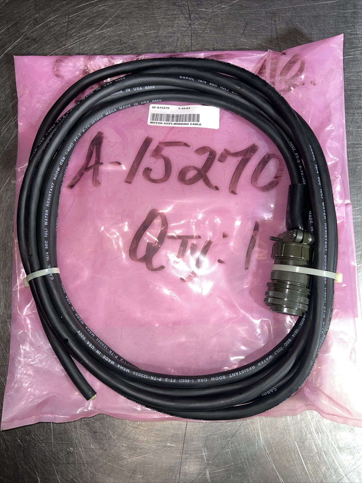 AEROTECH SF-A15270 Motor Assy Winding Cable Nos Surplus