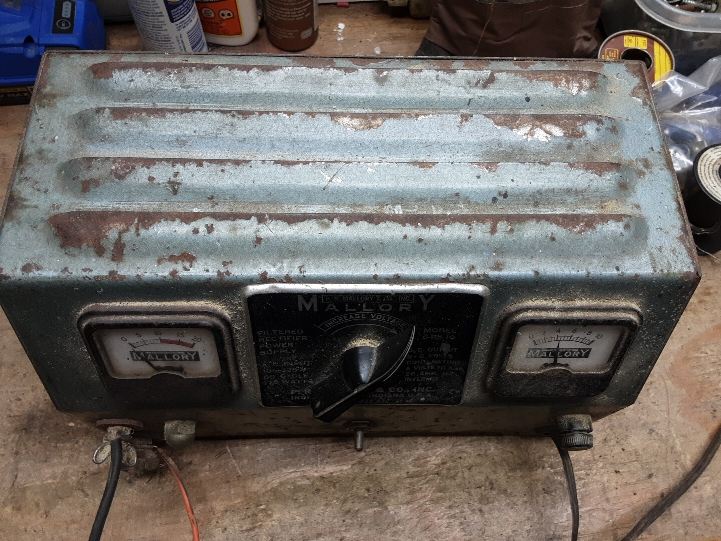 Mallory Battedy Charger Rectifier power supply working condition 6 VOLT 10A