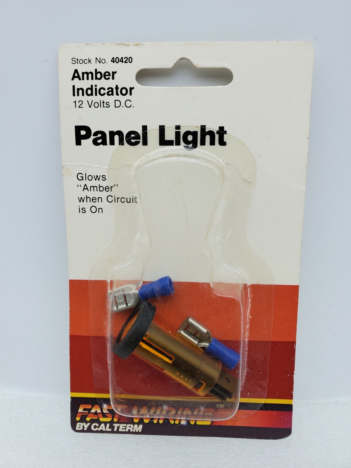 40420 Panel Light Amber Indicator 12VDC Orange Fast Wiring by Calterm