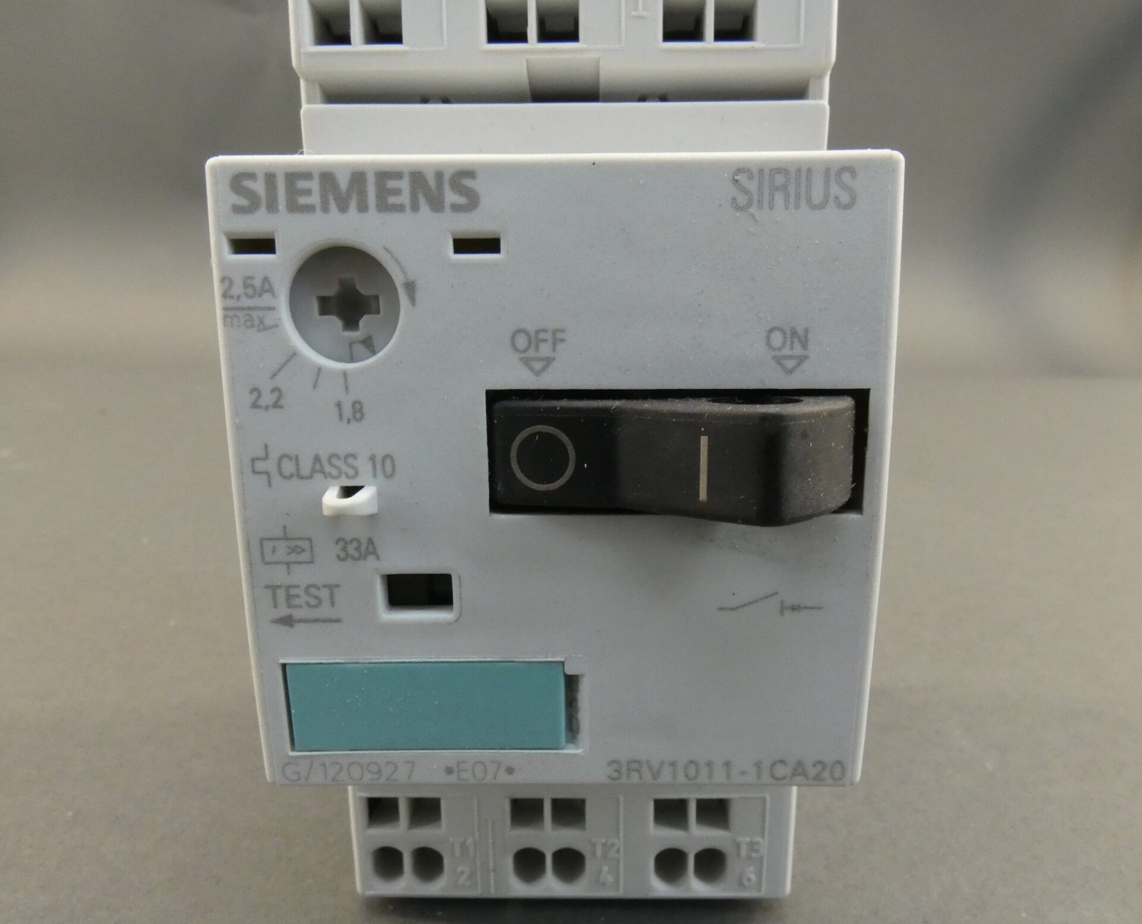 Siemens 3RV1011-1CA20 Circuit Breaker, 1.8-2.5 Amps – NEW Surplus!