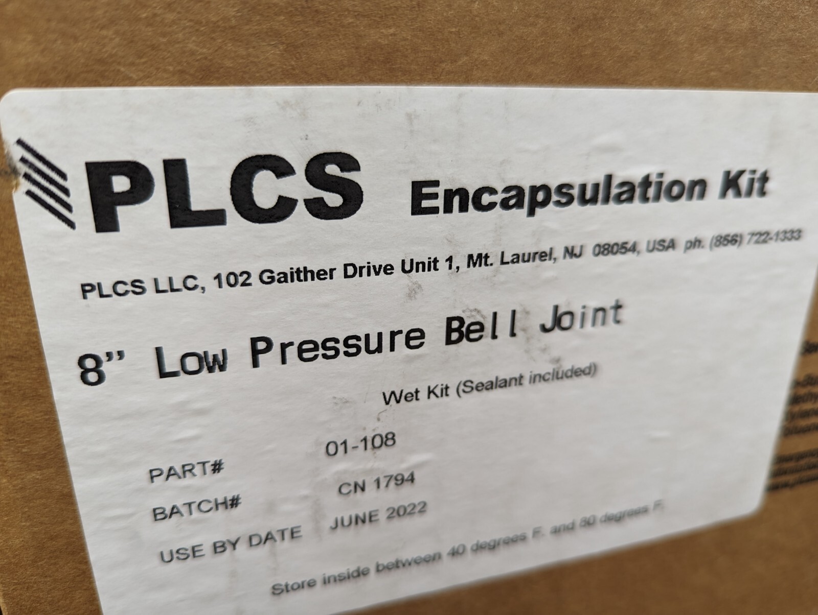 PLCS Encapsulation Kit 01-108 Bell Joint Pipe Solar and Electronics ?