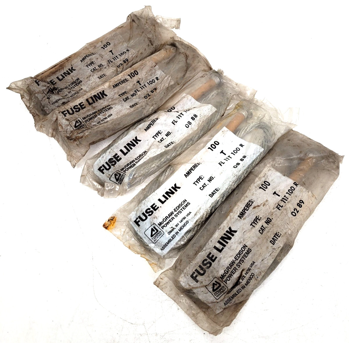 Lot of 5 – FL11T100R McGraw-Edison 100A Type T Fuse Link – Next Day Option – New