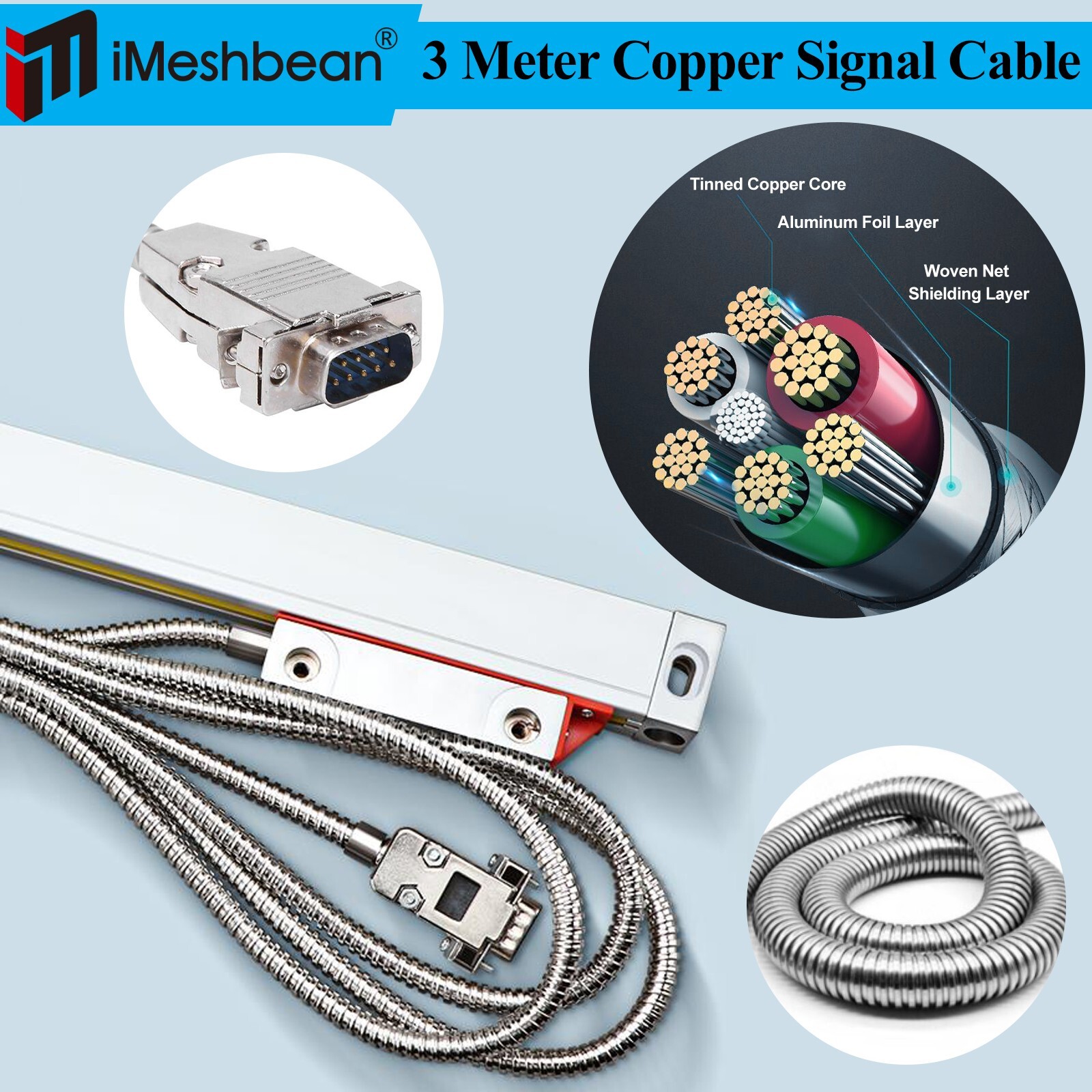US 2/3Axis Digital Readout DRO Display Linear Scale Encoder for Bridgeport Mill