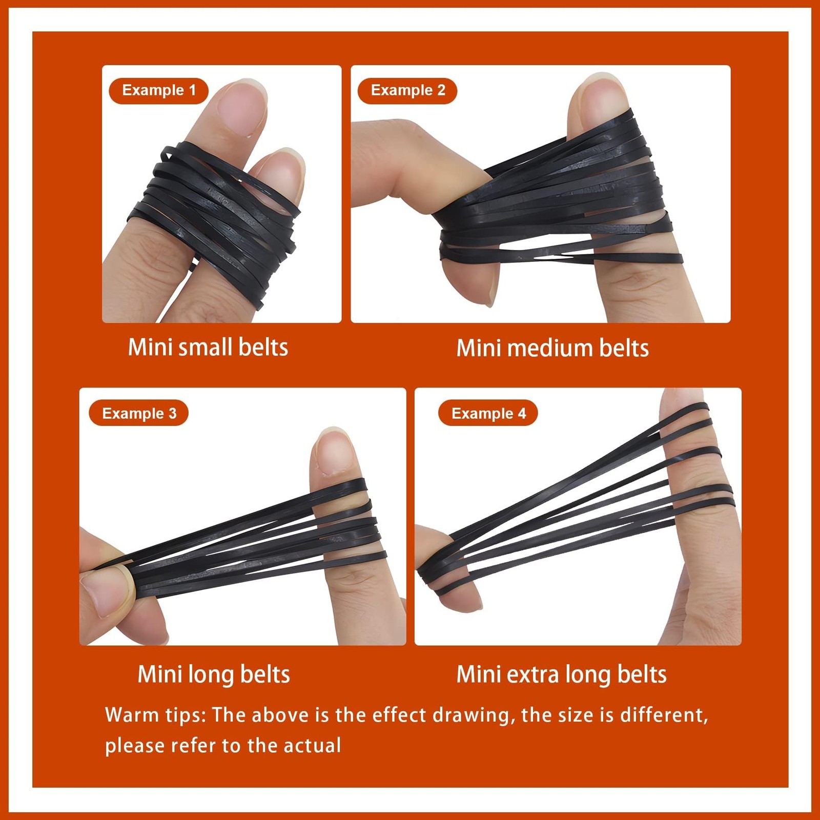 40-135mm 2mm Recorder Rubber Belts Flat Mixed Cassette Tape Repair for Video