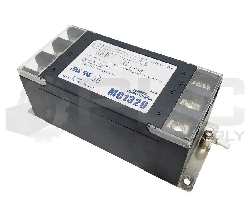 DENSEI LAMBDA MC1320 NOISE FILTER 500VAC 20A 50/60Hz