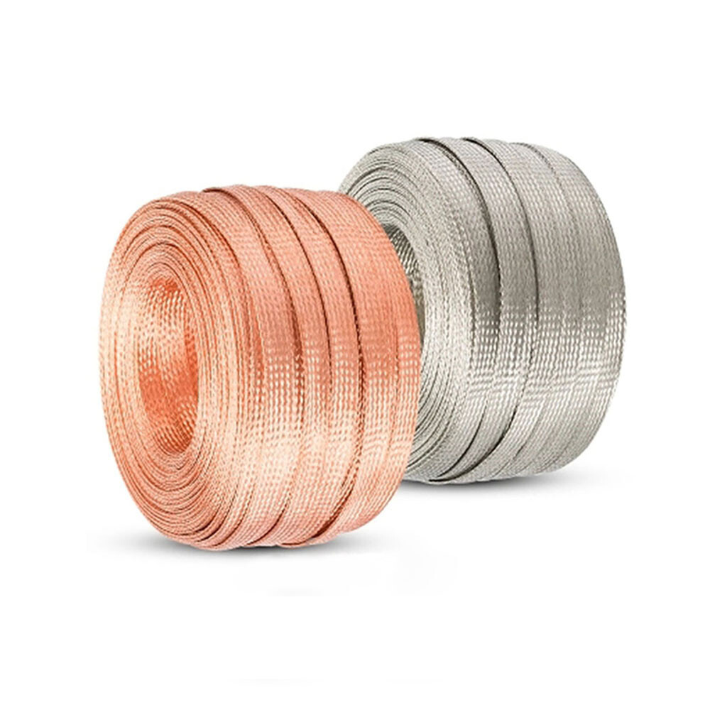 2mm~28mm Tinned Copper Braided Sleeve Metal Sheath Wire Cable Signal Shielded