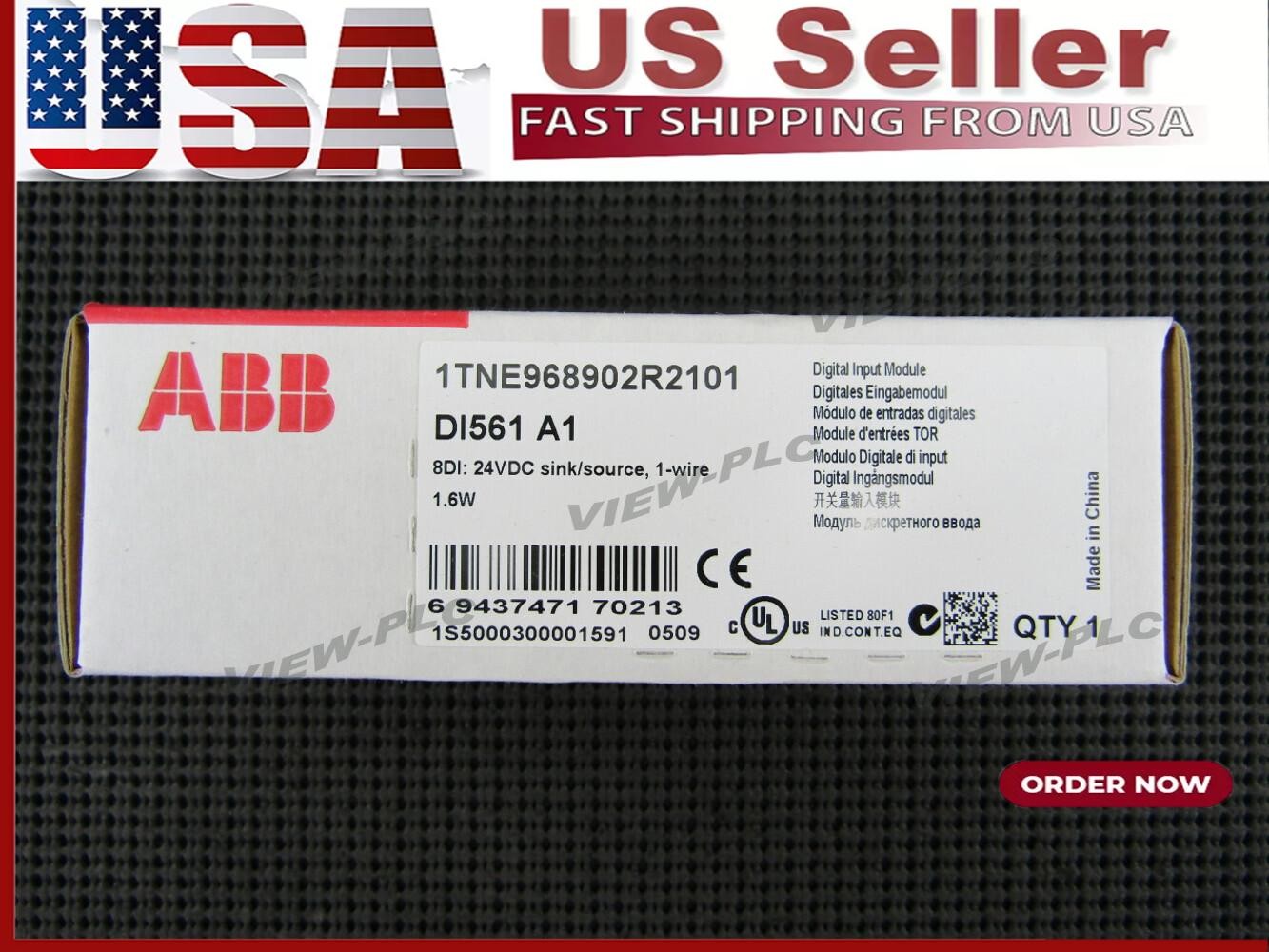 ABB 1TNE968902R2101 Digital Input Module 8DI 24VDC 1-Wire 1.6W DI561 A1