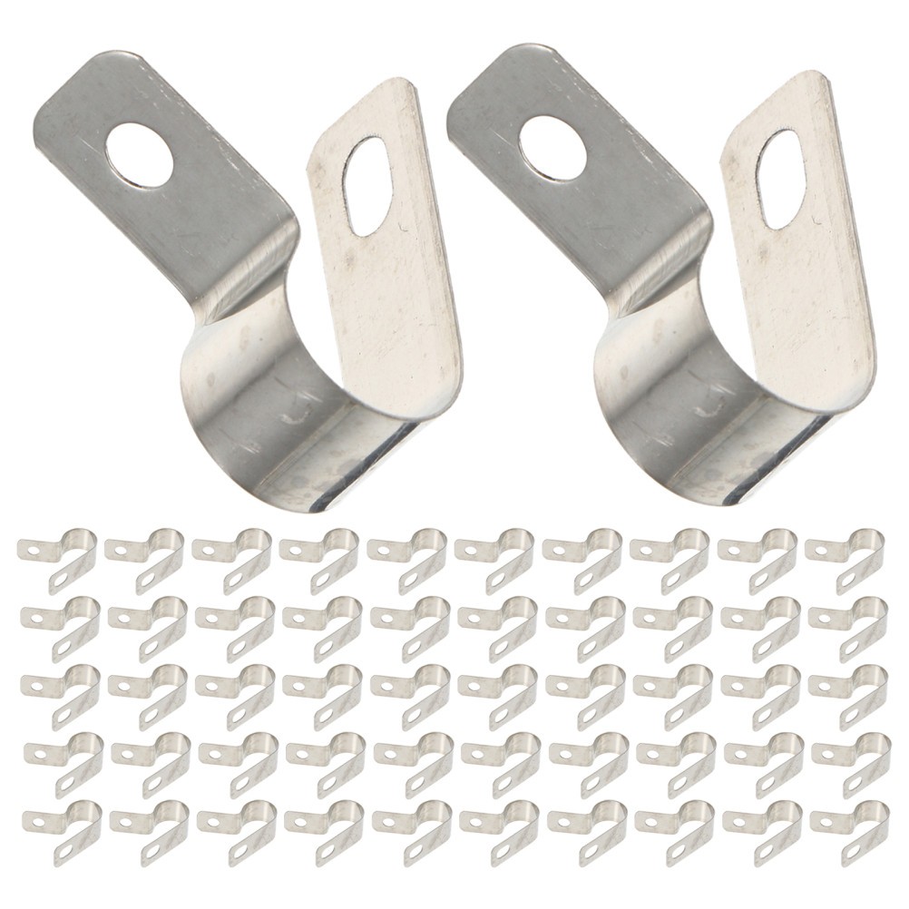 200Pcs Metal Wire Cable Clamps R Type Clips for Indoor Outdoor Electrical Wiring