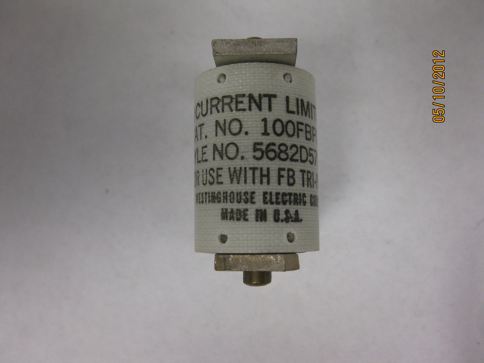 Westinghouse 5682D57G05 Current Limiting Fuse Assembly 100FBP06