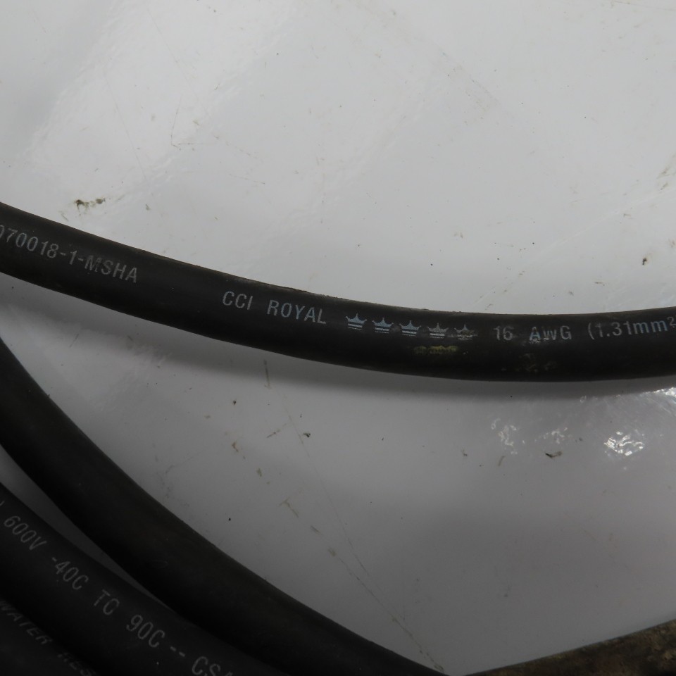 CCI Royal 16AWG 4 Cond SOOW 600V Water Resistant Portable Cord 46′