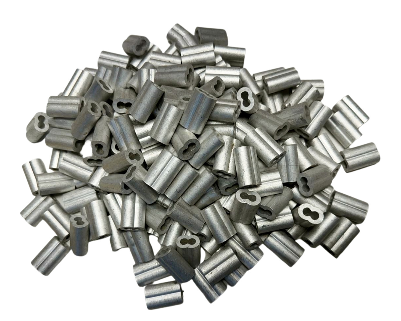 (Pack of 24) 3/16″ Aluminum Wire Rope Sleeve **Free Shipping**