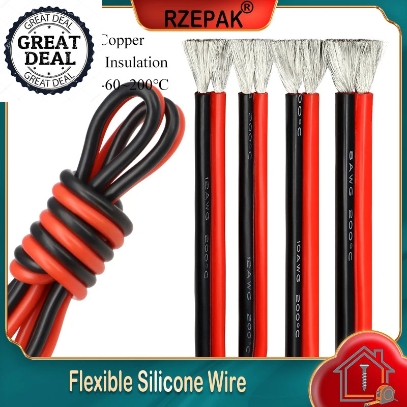 Car Battery Wiring Flexible Silicone Cable Heat-Resistant Durble Electrical Wire