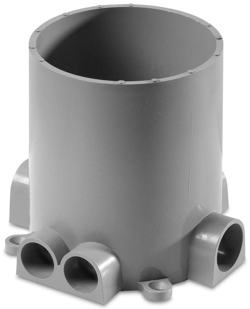 Steel City 68-P, 6-3/8″ x 6″, 3/4″ & 1″ Hub, PVC, Flush Service Floor Box, 1 pc