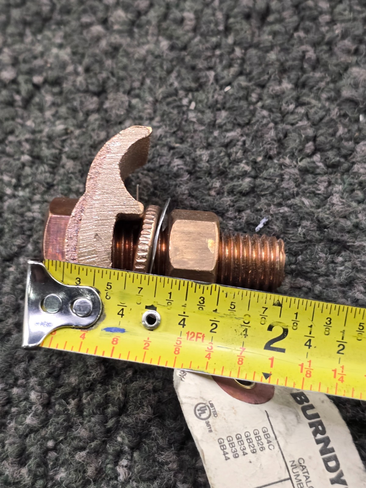 Burndy GBM29 Bronze Mechanical Grounding Connector 2/0 AWG Solid up to 250 kcmil