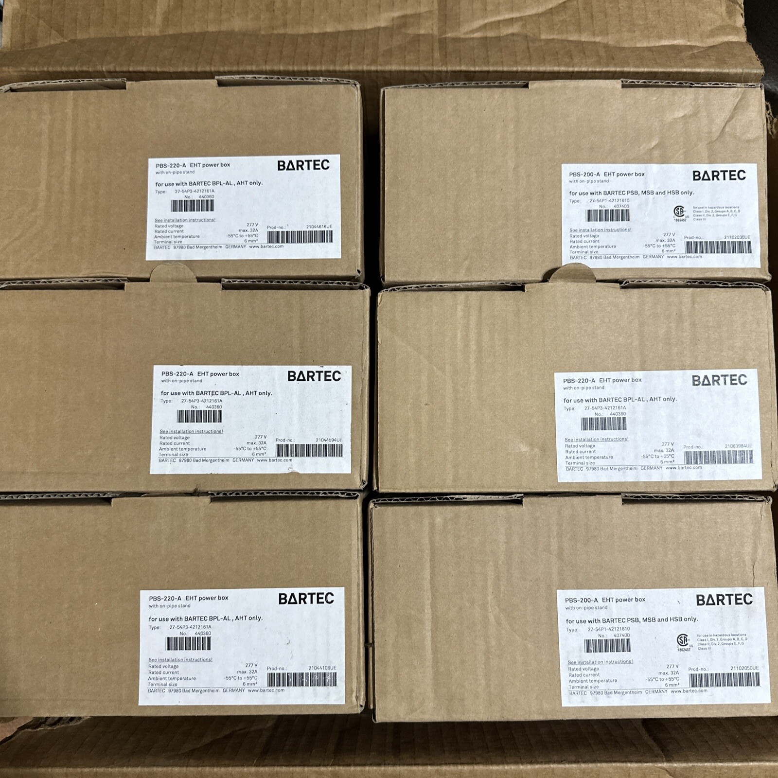 Bartec Junction Power Box PBS-220-A10 Electric Trace Heating System Brand New