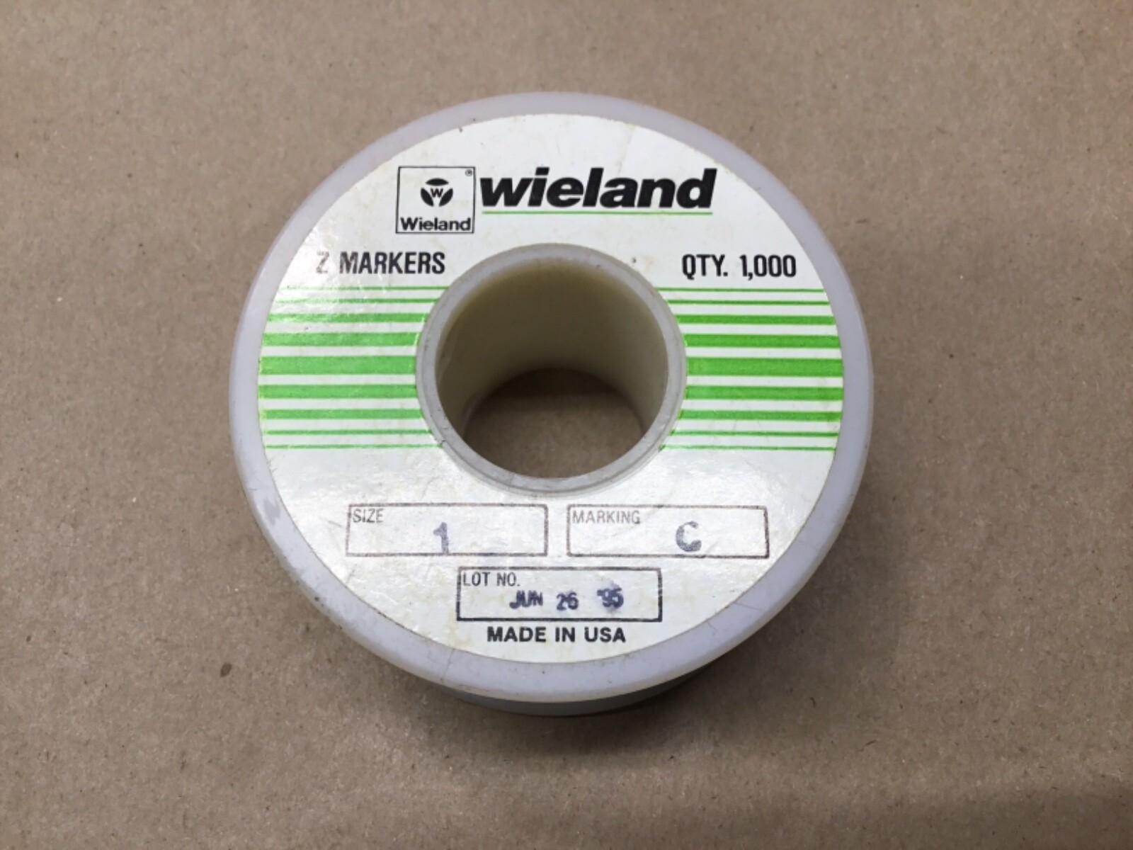 WIELAND Z TYPE MARKERS MARKING C SIZE 1 1000 Count #45C22