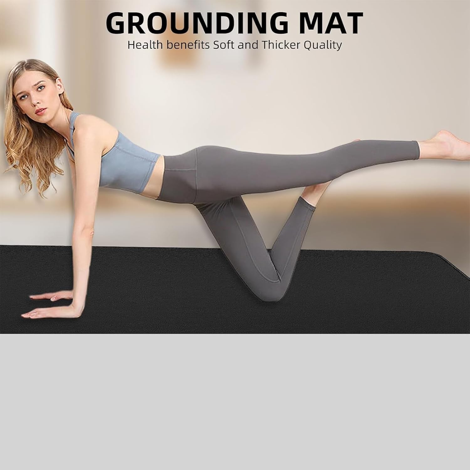 Durable Grounding Pad Kit for Better Sleep: 12×24 with 15ft Cord & Wriststrap