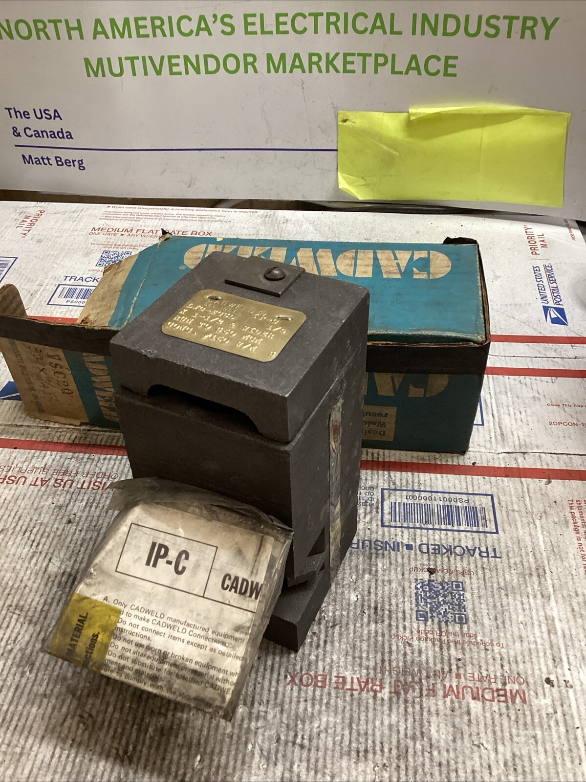 ERICO CADWELD IP-C LJC-EG3D MOLD 350 MCM CONC RUN & TAP #150 CART ED4U 3295
