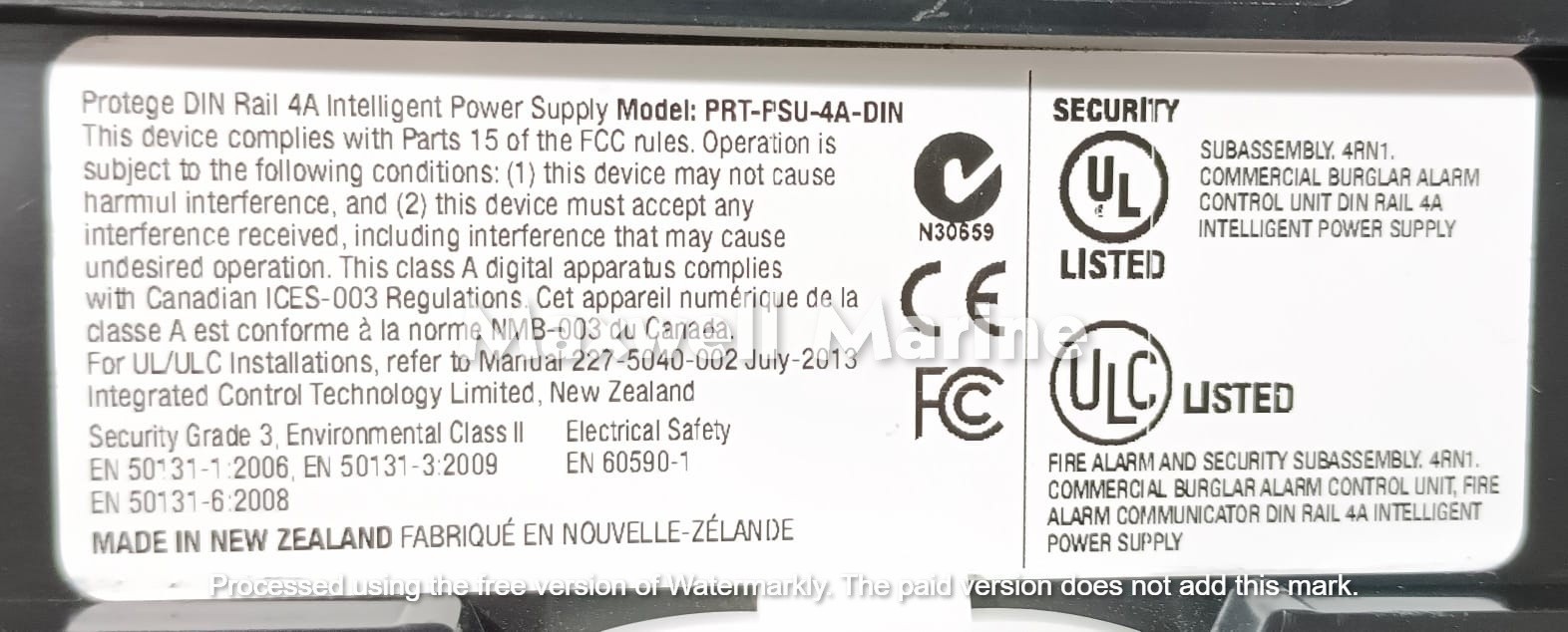 ICT PRT-PSU-DIN-4A Protege DIN Rail 4A Intelligent Power Supply (1 Piece)