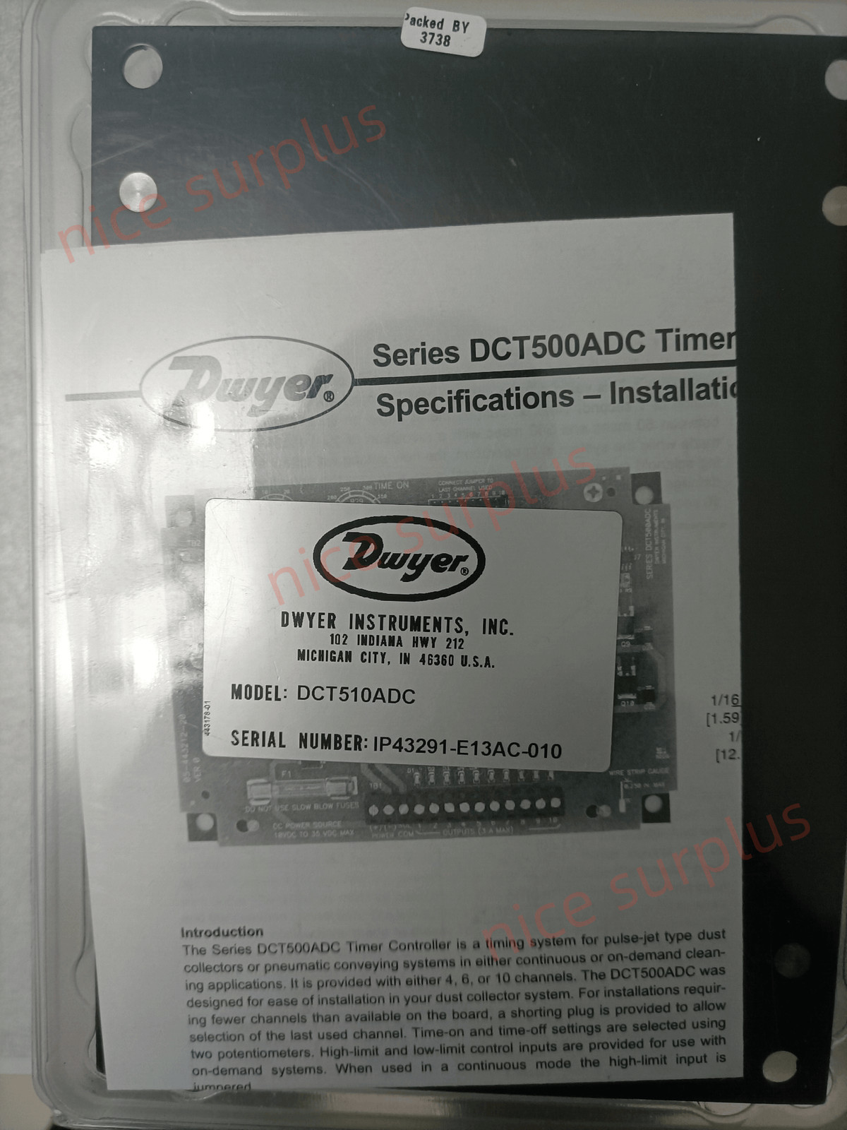 Dwyer Timer Controller DCT510ADC