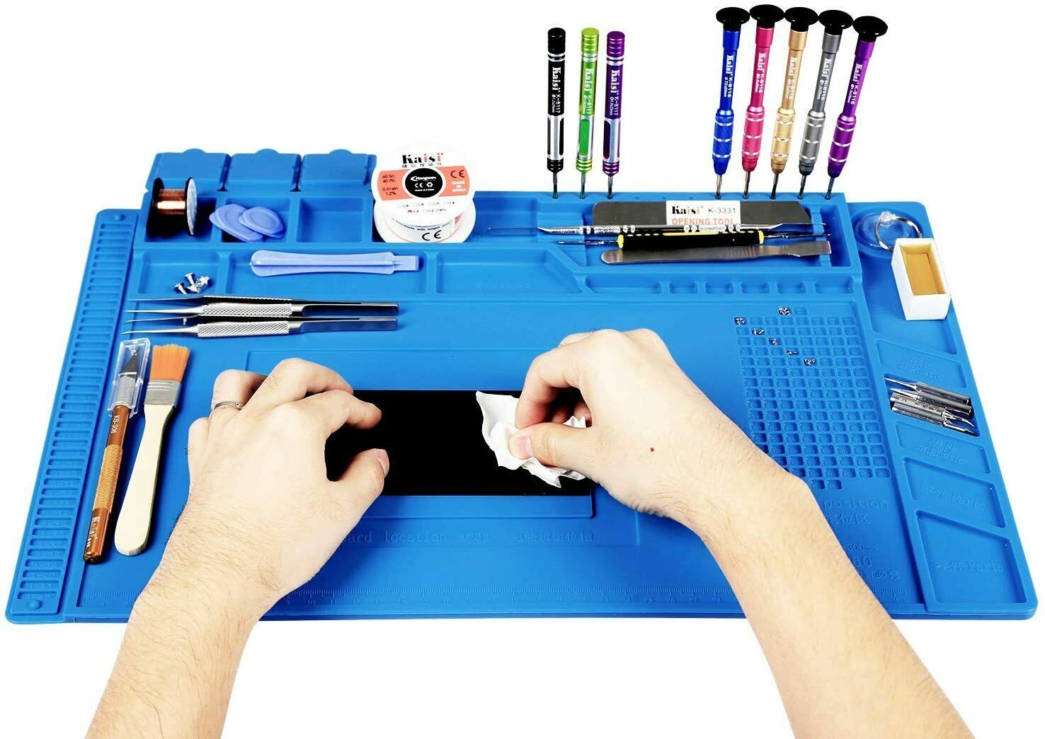 DESKTOP RUBBER ESD ANTI-STATIC HI-TEMP GROUNDING MAT FOR ELECTRONICS REPAIR