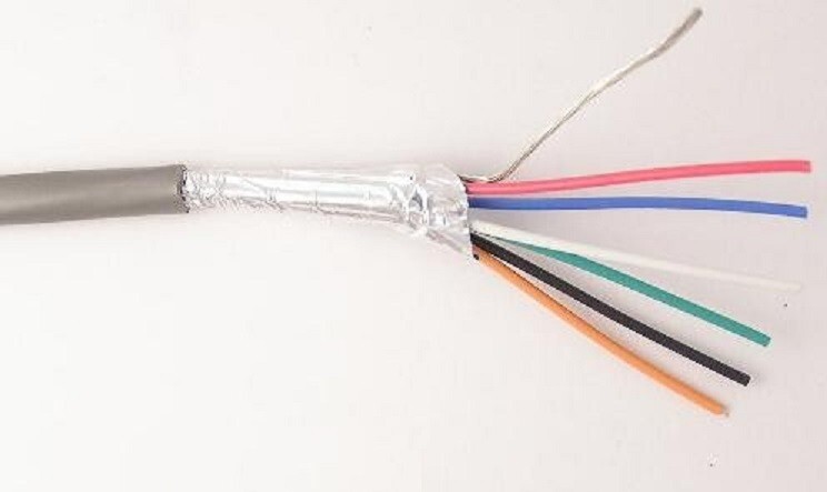Quabbin Wire 8175 22 AWG 5C Shielded Cable w/ Drain Wire eq. Belden 9535 25 feet