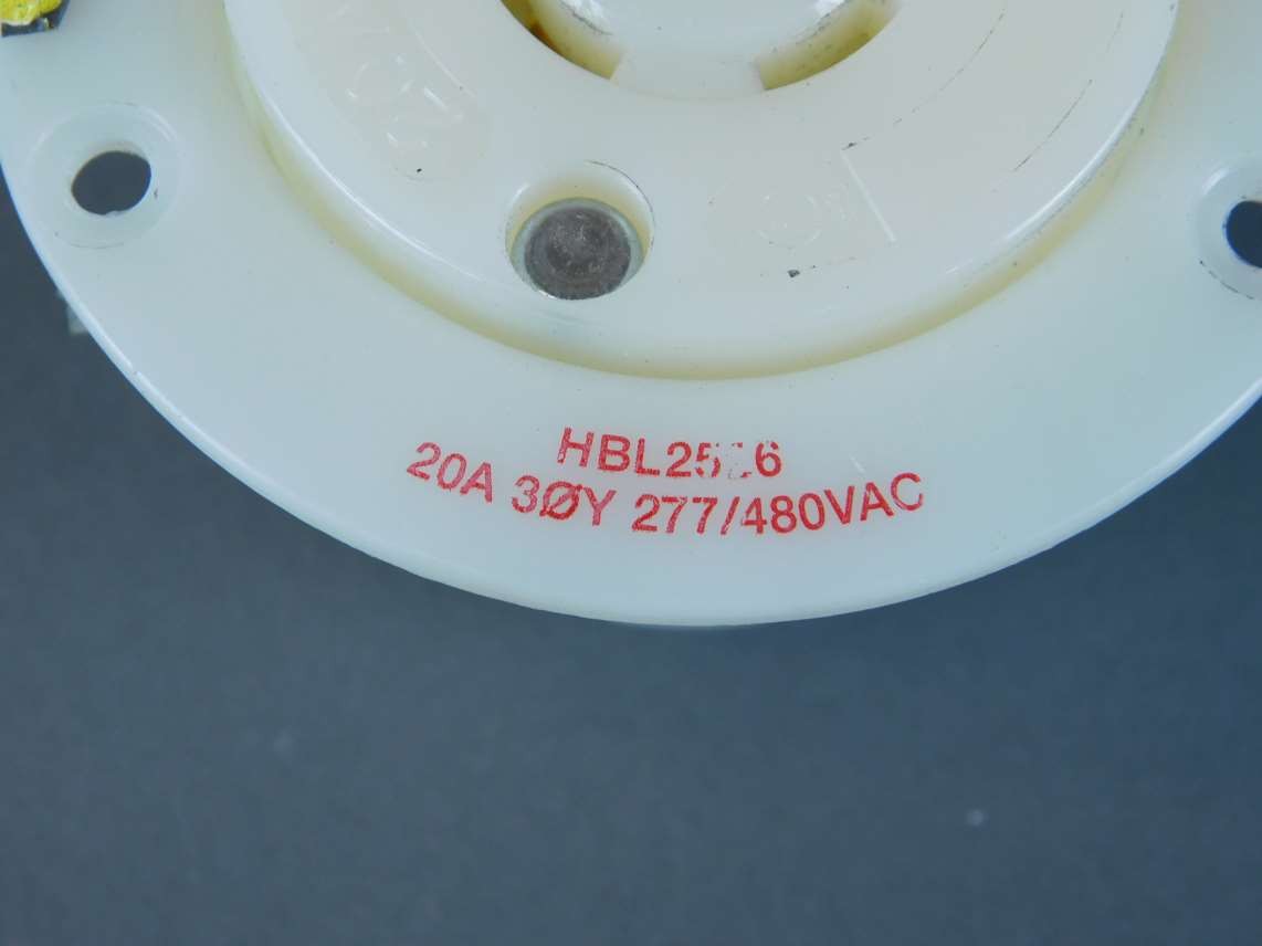 Hubbell HBL2526, Power Entry Connector 20A 4P 5W