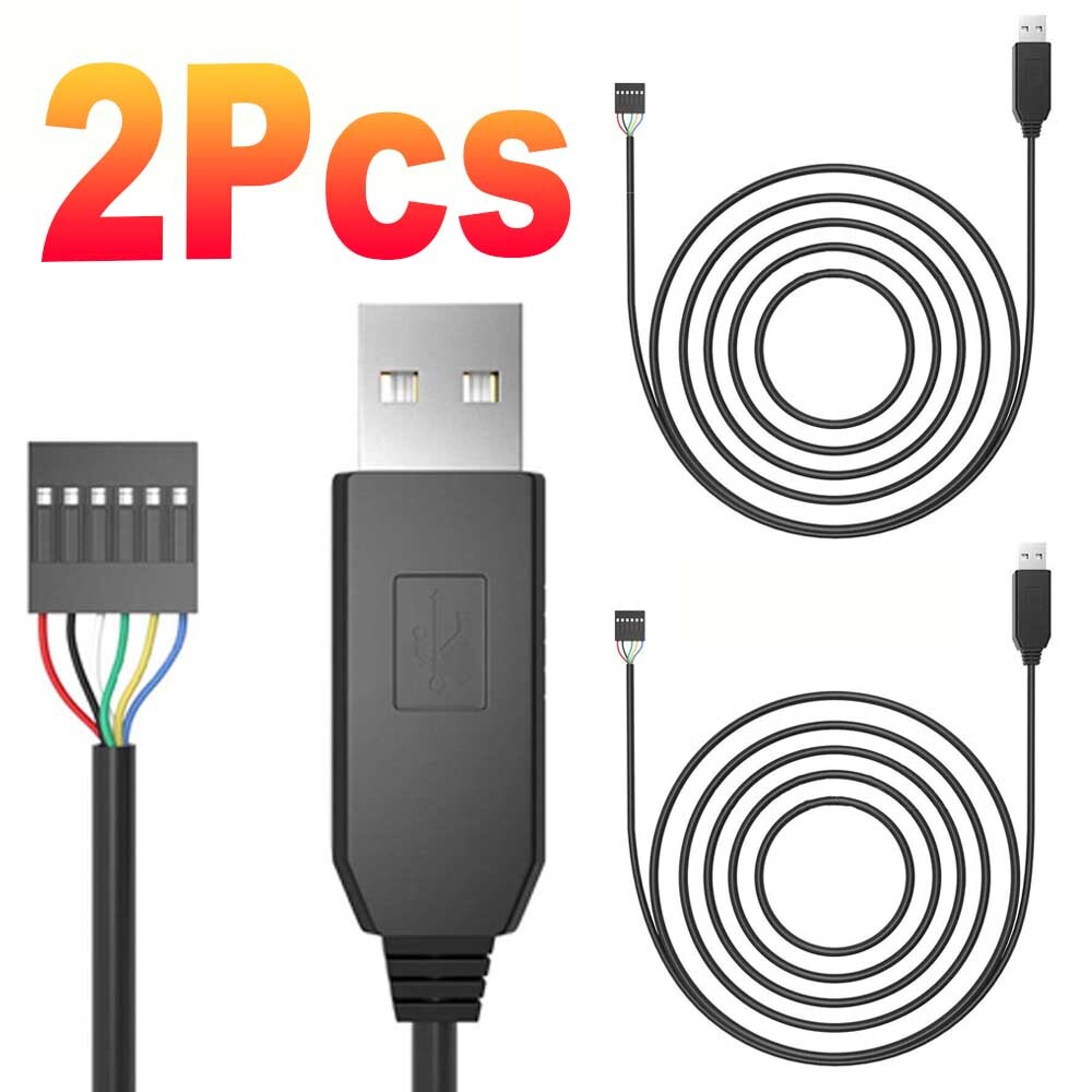 2PCS 1M FTDI FT232RL USB to Serial Adapter Module USB to TTL RS232 Cable 6Pin