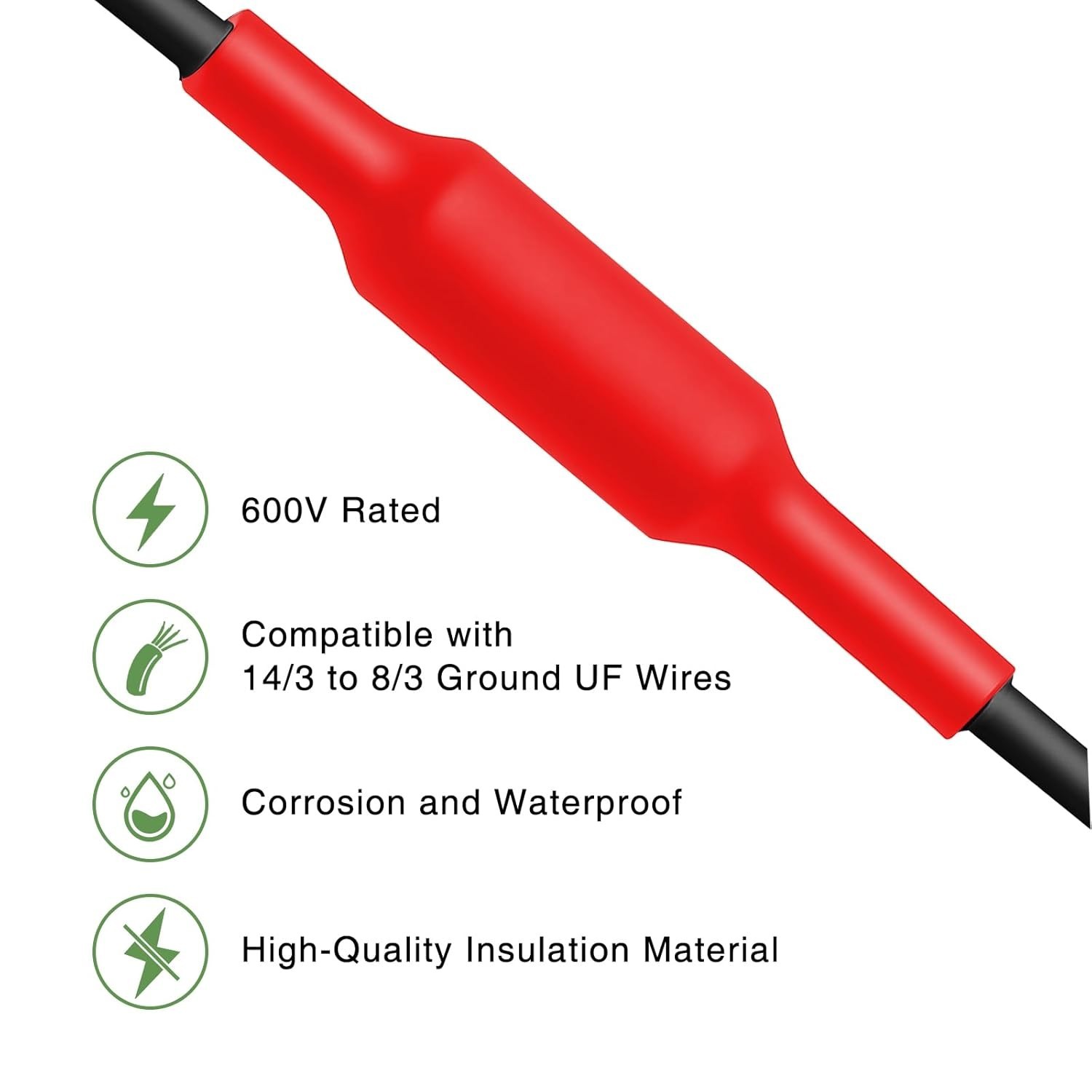 Underground Wire Splice Kit Direct Burial Waterproof UF Cable Connector 14/3-8/3
